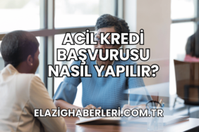 Acil Kredi Başvurusu Nasıl Yapılır?