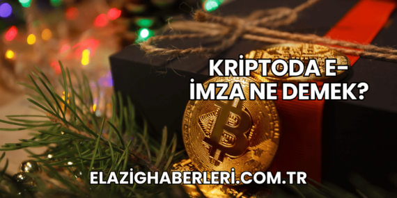 Kriptoda E-İmza Ne Demek?