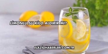 Limonlu Su Kilo Aldırır mı?