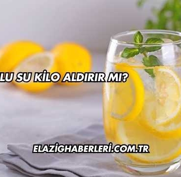 Limonlu Su Kilo Aldırır mı?